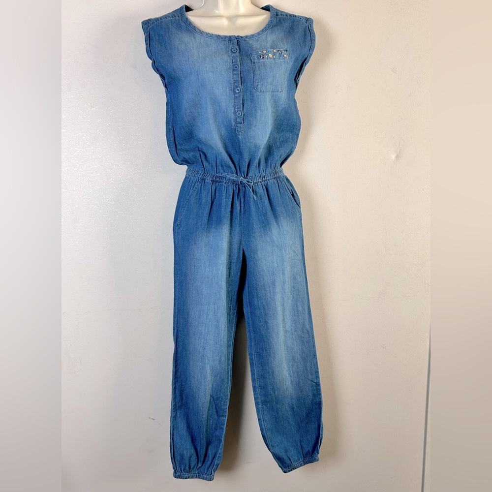 P. S. By Aeropostale Blue Denim Jumpsuit Size 12 NWT